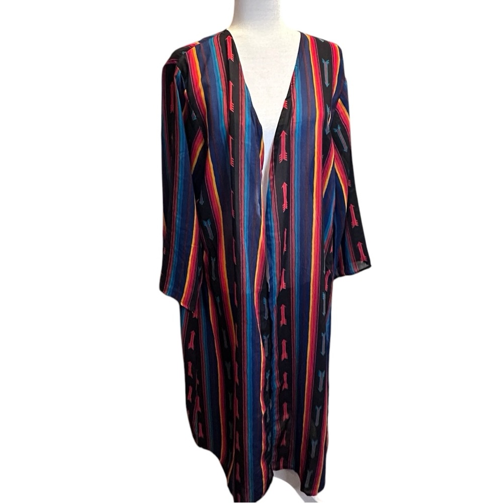 Women’s Wrangler western Aztec thin coverup duster size XL‎
